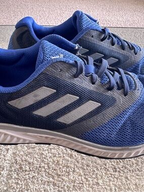 adidas Blue and Gray Athletic Running Shoes